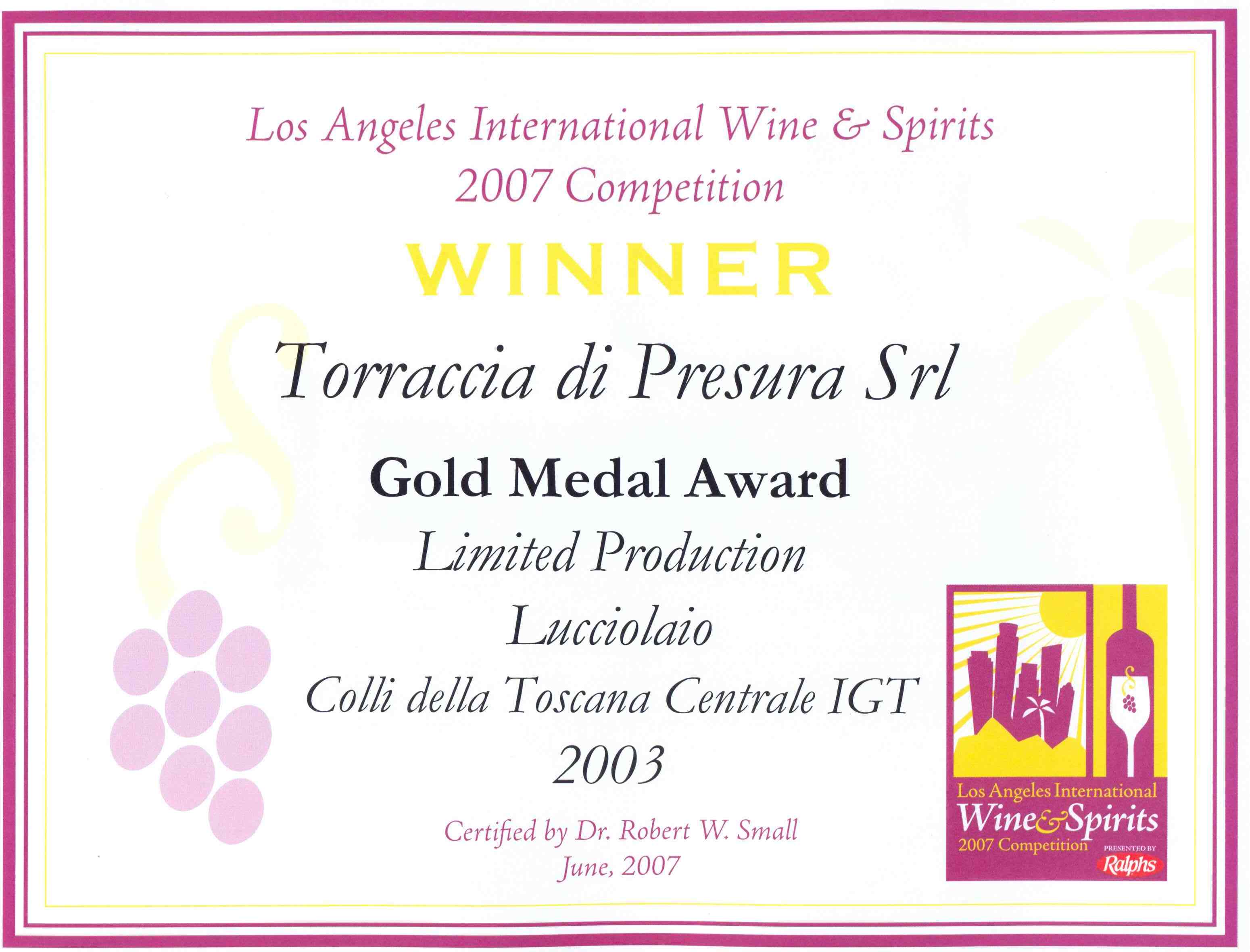 49 LUC 2003 LA Intl Wine Competition 2007 2007